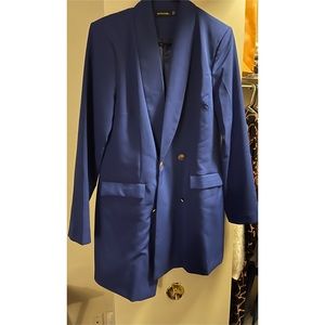 Blue Blazer Dress. Pretty Little Thing